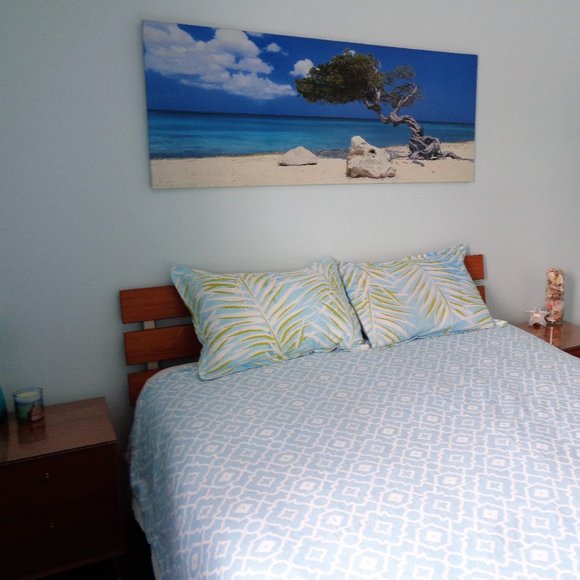 Tropical vibes reversible full queen duvet cover 3 pieces - Picture 9 of 13